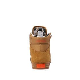 Supra Mens VAIDER Tan/Lt Gum High Top Shoes | CA-19688